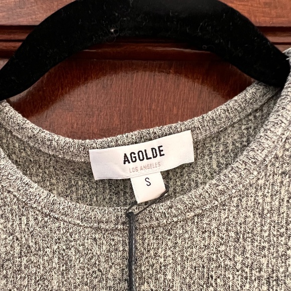 NWT AGOLDE Binx Rib Tank in Celery Size Small - Picture 4 of 5